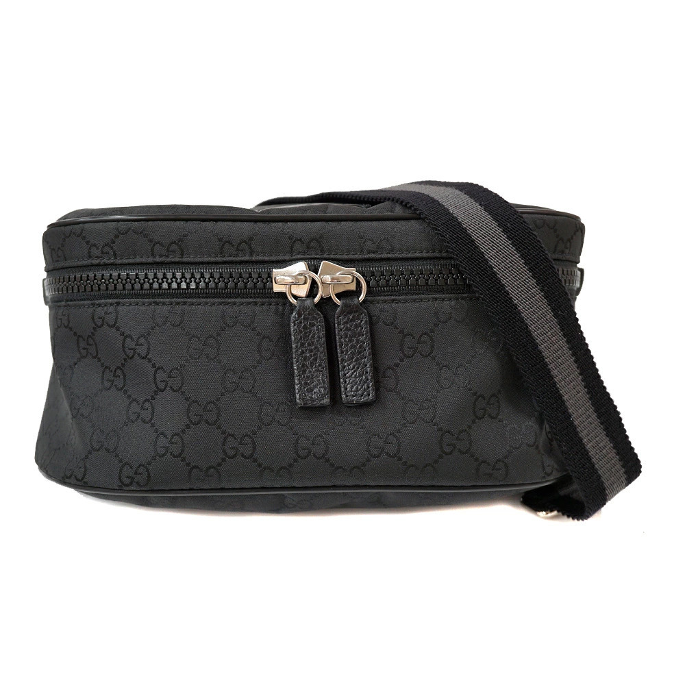 Gucci GG Waist Body Bum Bag Black